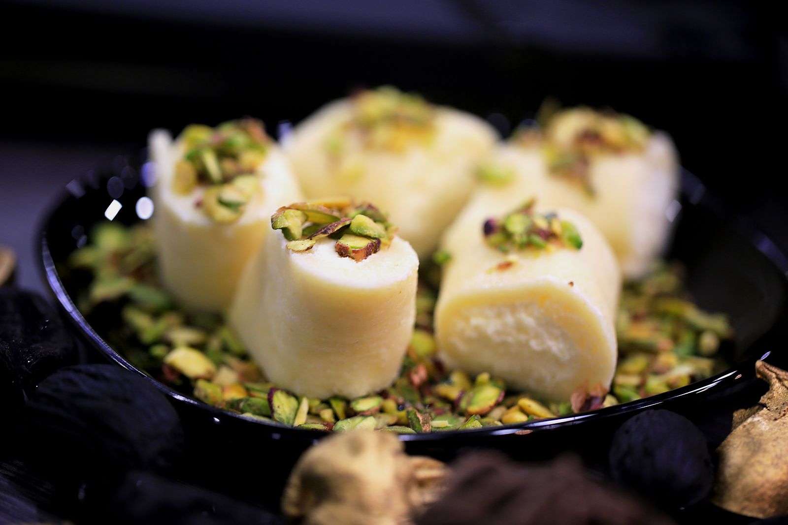 Halawet el jibn with pistachio