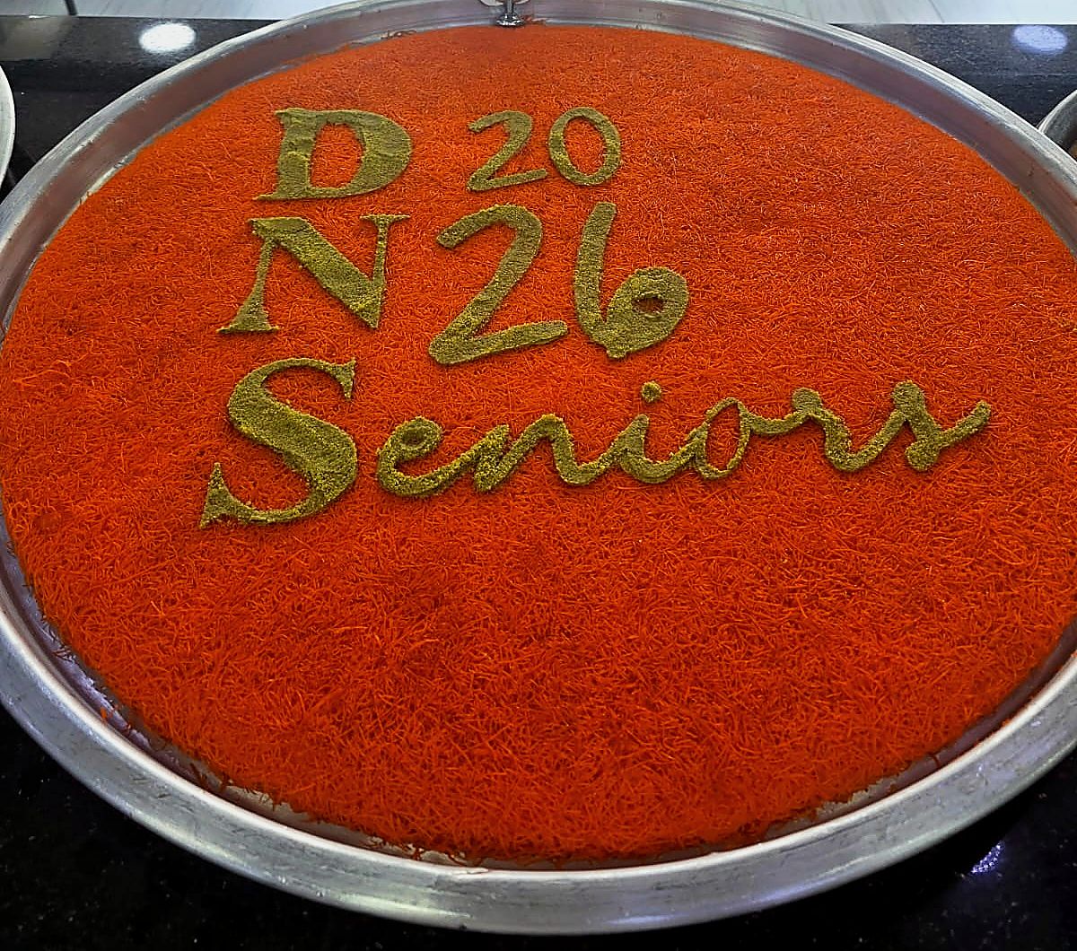 DN 2026 Seniors written in pistachio